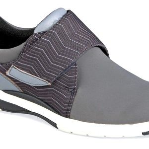 Brand new moonwalk grey Lycra strap sneaker